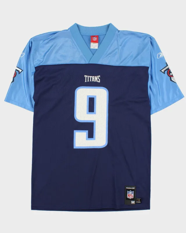 Vintage 2004-04 Reeebo Tennessee Titans Steve McNair #9 NFL Players Home Jersey - M made by Rokit