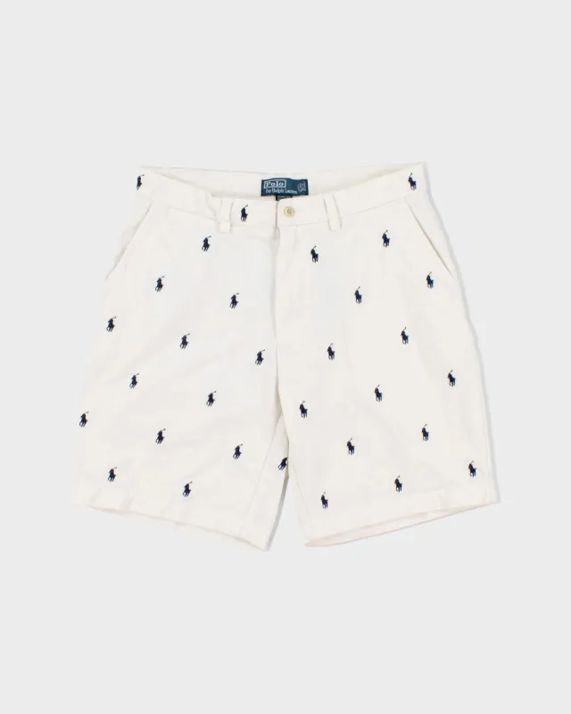 Vintage Polo Ralph Lauren Repeat Pony Embroidered Relaxed Fit Chino 'Prospect' Shorts - W33 made by Ralph Lauren