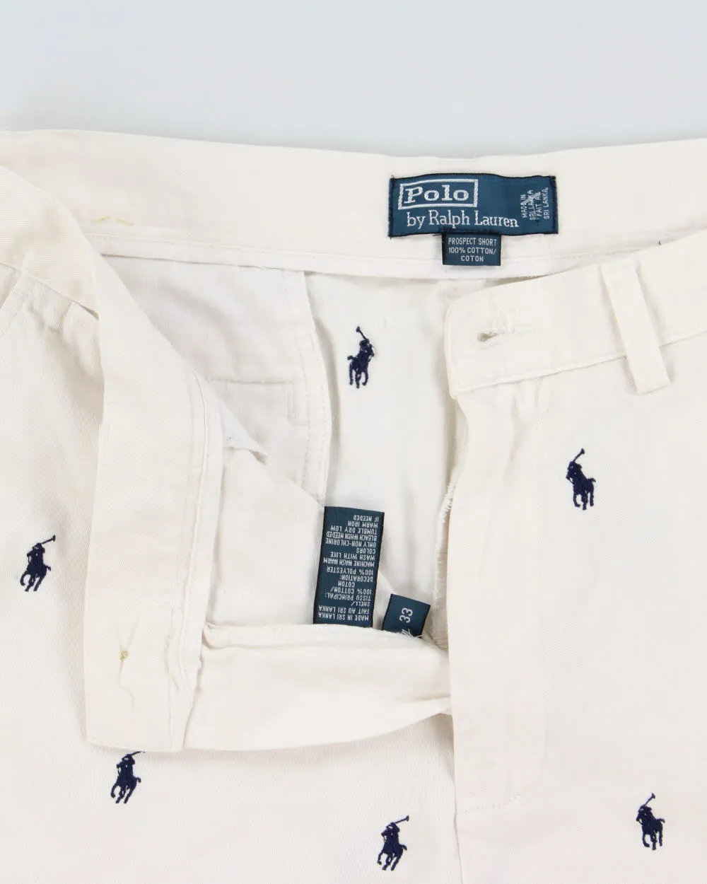 Vintage Polo Ralph Lauren Repeat Pony Embroidered Relaxed Fit Chino 'Prospect' Shorts - W33 sold by Rokit product image thumbnail 5
