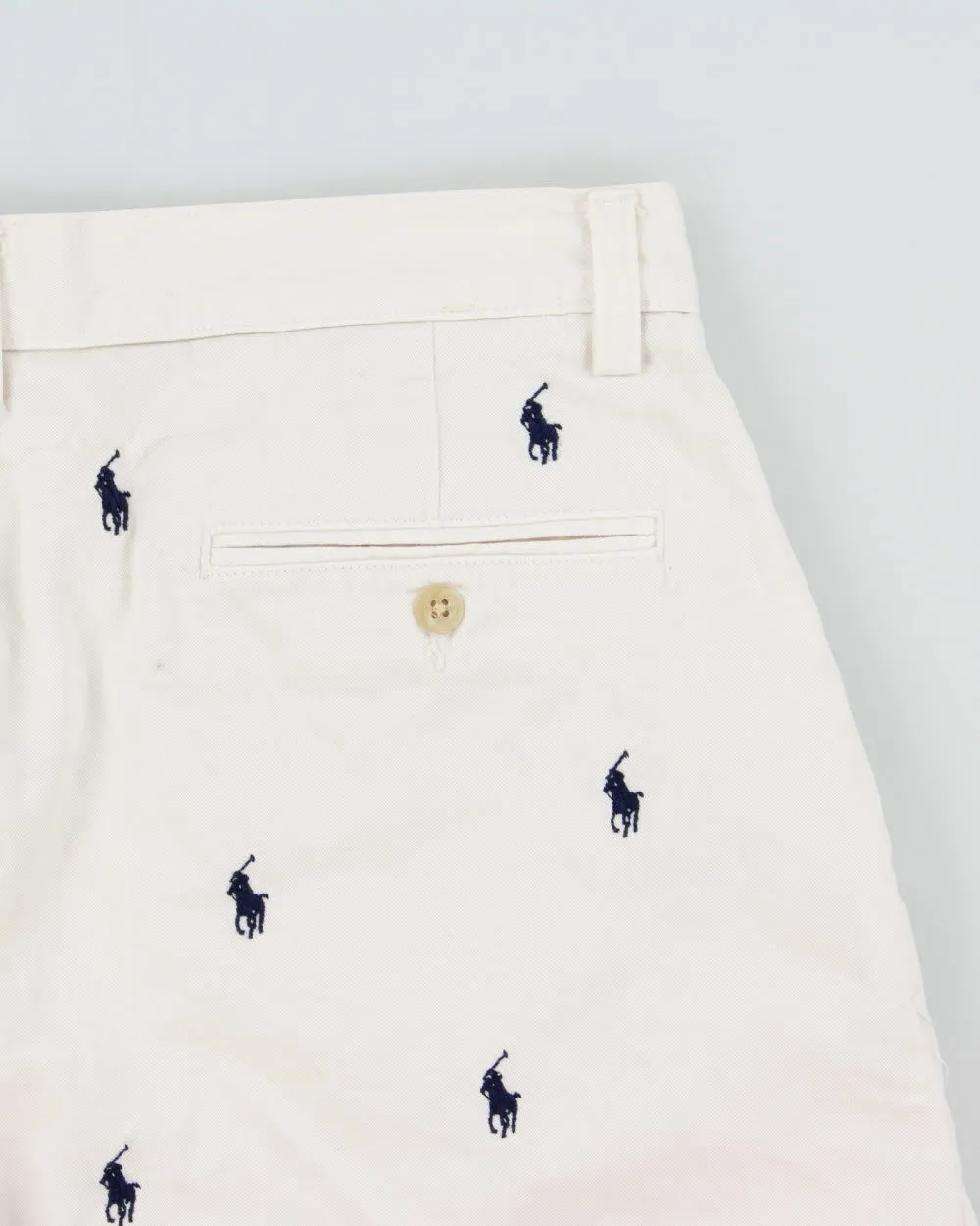 Vintage Polo Ralph Lauren Repeat Pony Embroidered Relaxed Fit Chino 'Prospect' Shorts - W33 sold by Rokit product image thumbnail 4