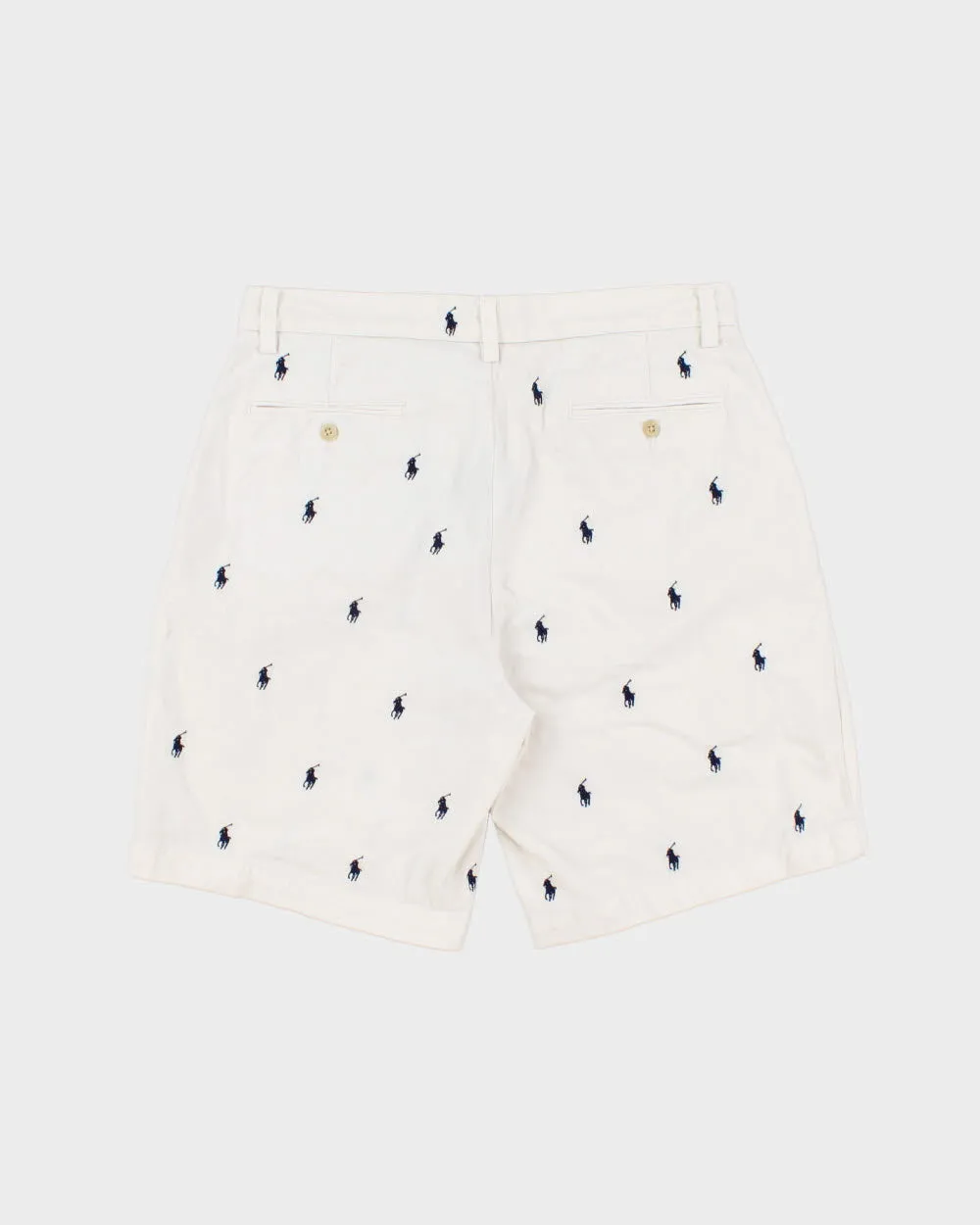 Vintage Polo Ralph Lauren Repeat Pony Embroidered Relaxed Fit Chino 'Prospect' Shorts - W33 sold by Rokit product image thumbnail 2