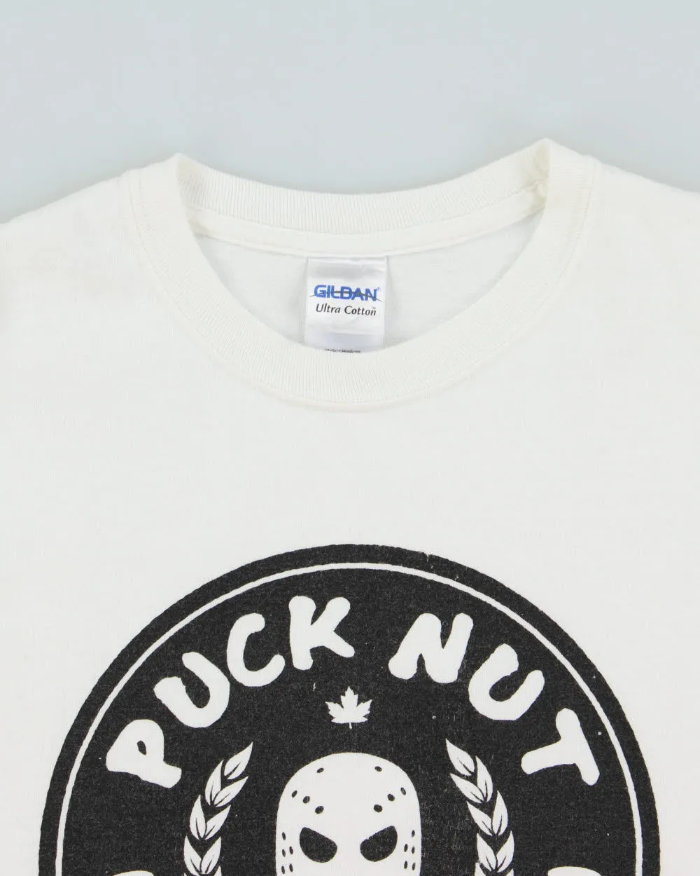 Vintage Y2K 00s Puck Nut Nation Heavyweight Gildan Ultra Ice Hockey Long Sleeve Crewneck T-Shirt - M sold by Rokit product image thumbnail 5
