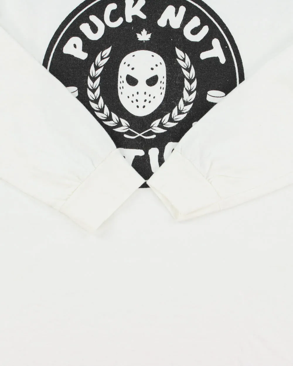 Vintage Y2K 00s Puck Nut Nation Heavyweight Gildan Ultra Ice Hockey Long Sleeve Crewneck T-Shirt - M sold by Rokit product image thumbnail 4