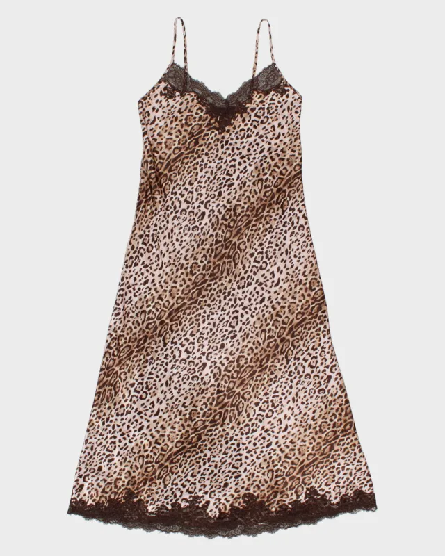 Vintage 2000s Jones New York Leopard Print Maxi Slip Dress - S made by Rokit