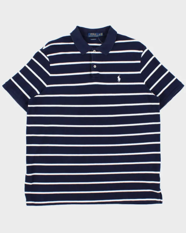 Vintage Polo Ralph Lauren Striped Classic Fit Short Sleeve Polo Shirt - XL made by Ralph Lauren