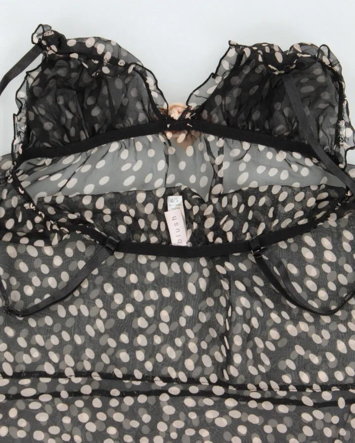 Vintage Y2k 2000s Blush Polka Dot Mesh Cami Top - S sold by Rokit product image thumbnail 5