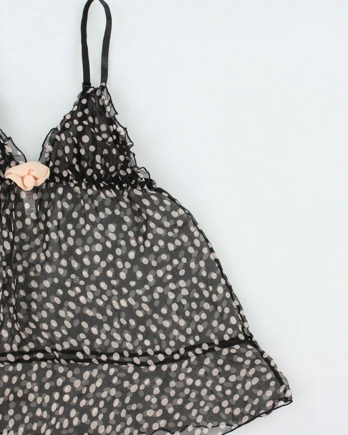 Vintage Y2k 2000s Blush Polka Dot Mesh Cami Top - S sold by Rokit product image thumbnail 3