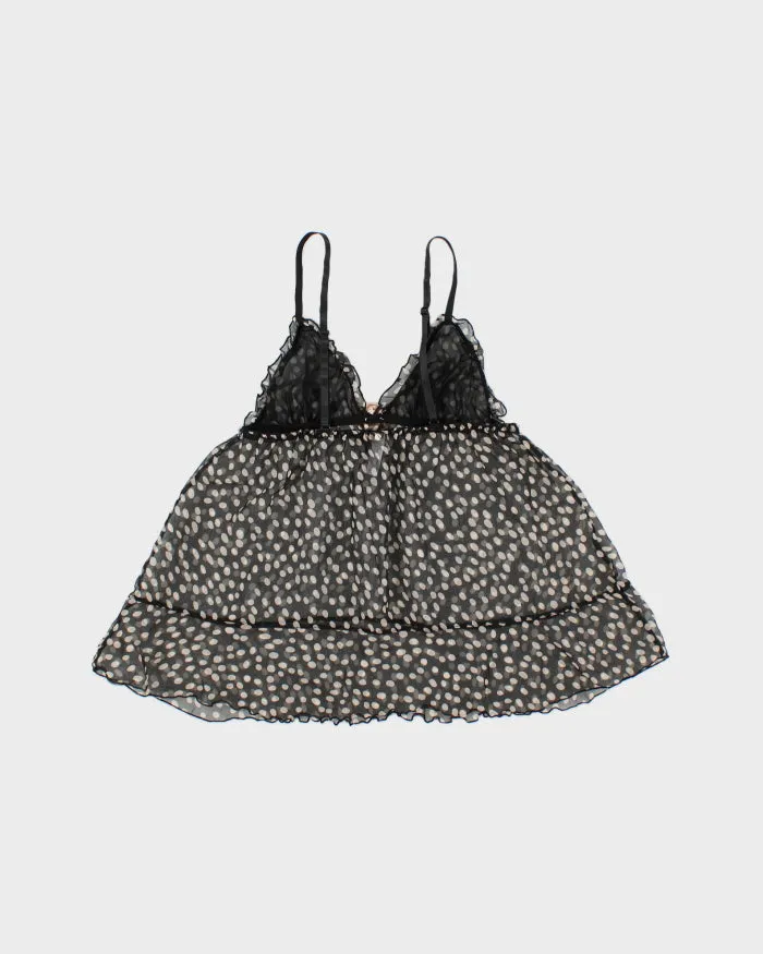 Vintage Y2k 2000s Blush Polka Dot Mesh Cami Top - S sold by Rokit product image thumbnail 2