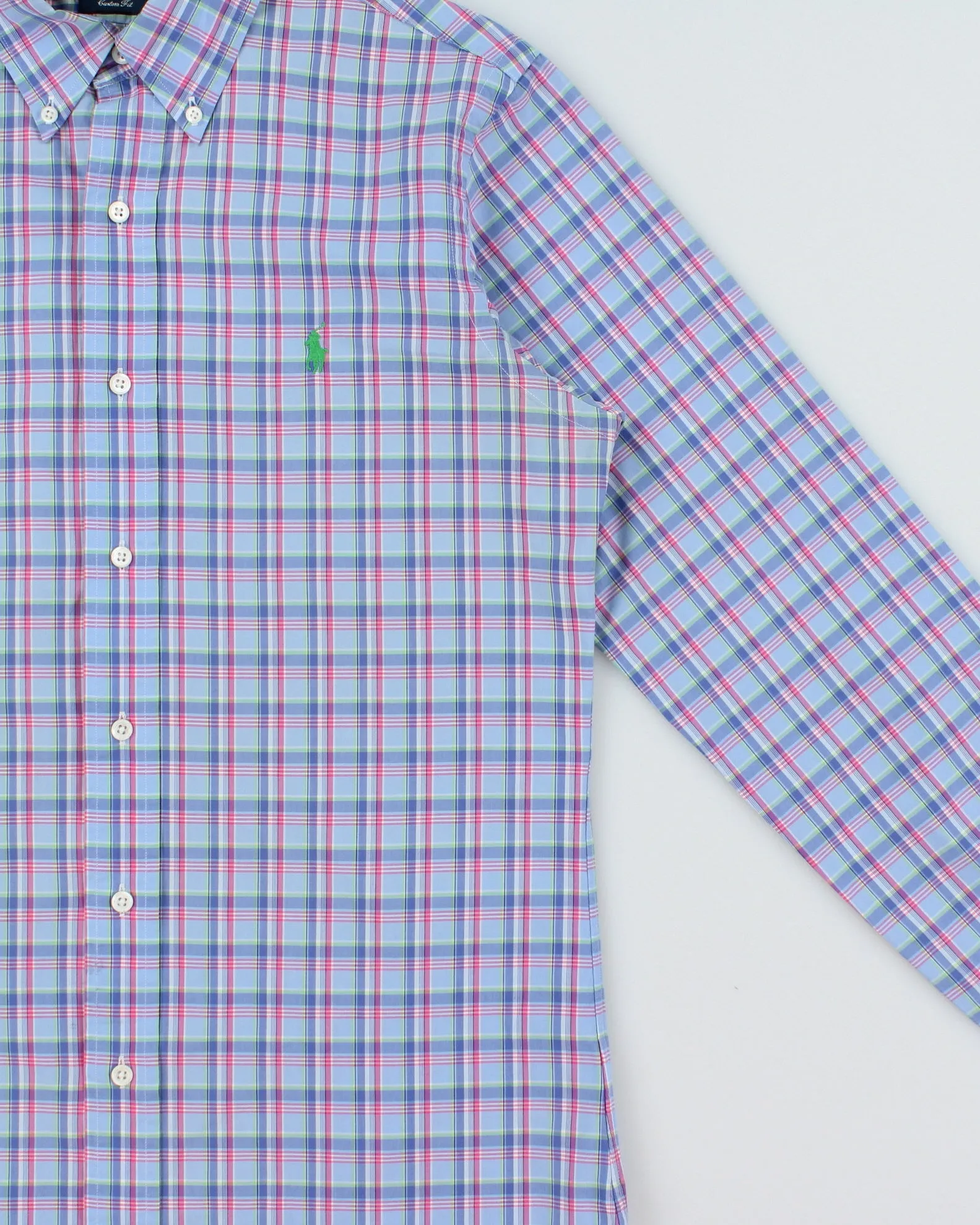 Vintage Y2K 00s Polo Ralph Lauren Plaid Custom Fit Long Sleeve Shirt - S sold by Rokit product image thumbnail 3
