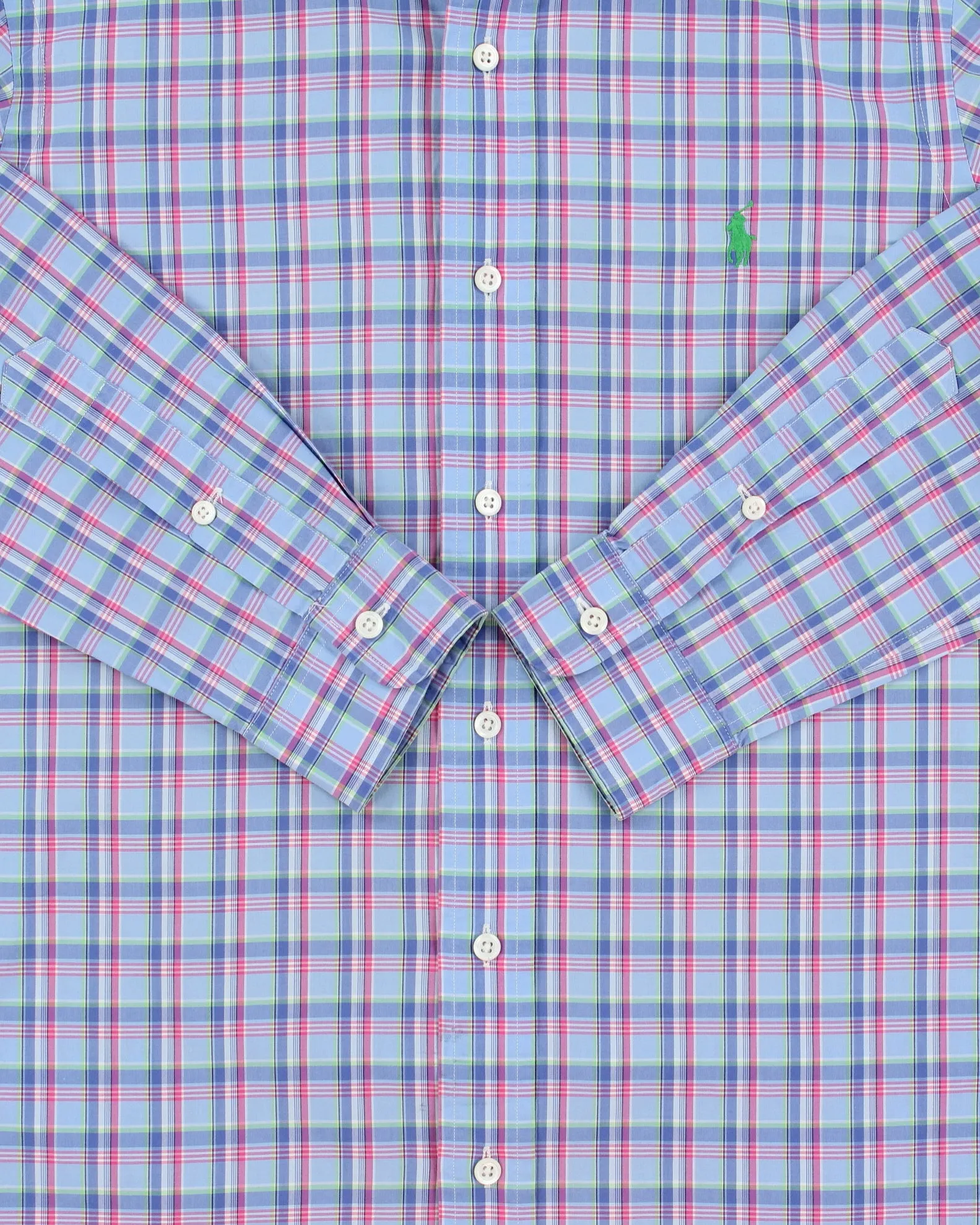 Vintage Y2K 00s Polo Ralph Lauren Plaid Custom Fit Long Sleeve Shirt - S sold by Rokit product image thumbnail 4