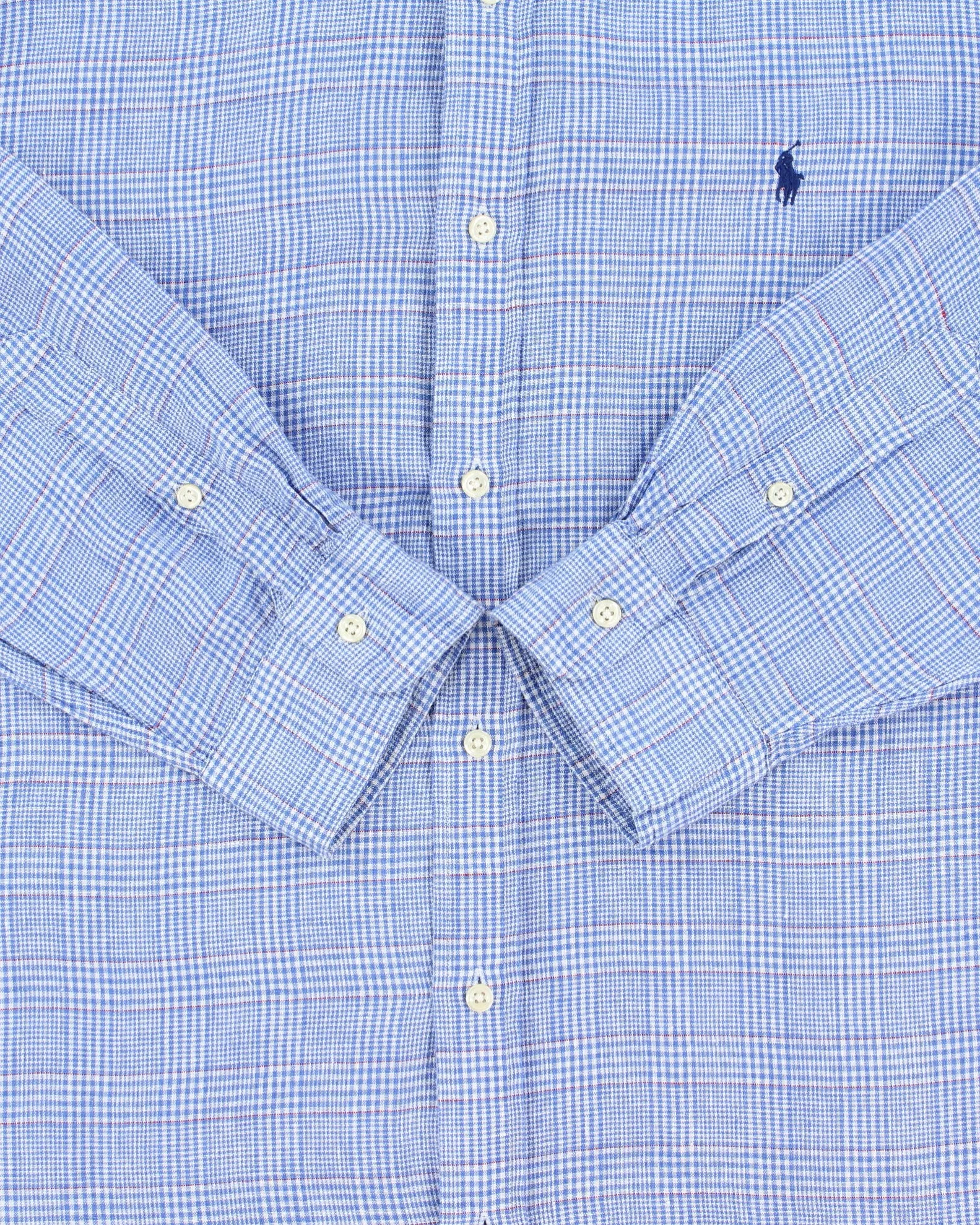 Vintage Ralph Lauren Houndstooth Gingham Linen Classic Fit Long Sleeve Shirt - XL sold by Rokit product image thumbnail 4