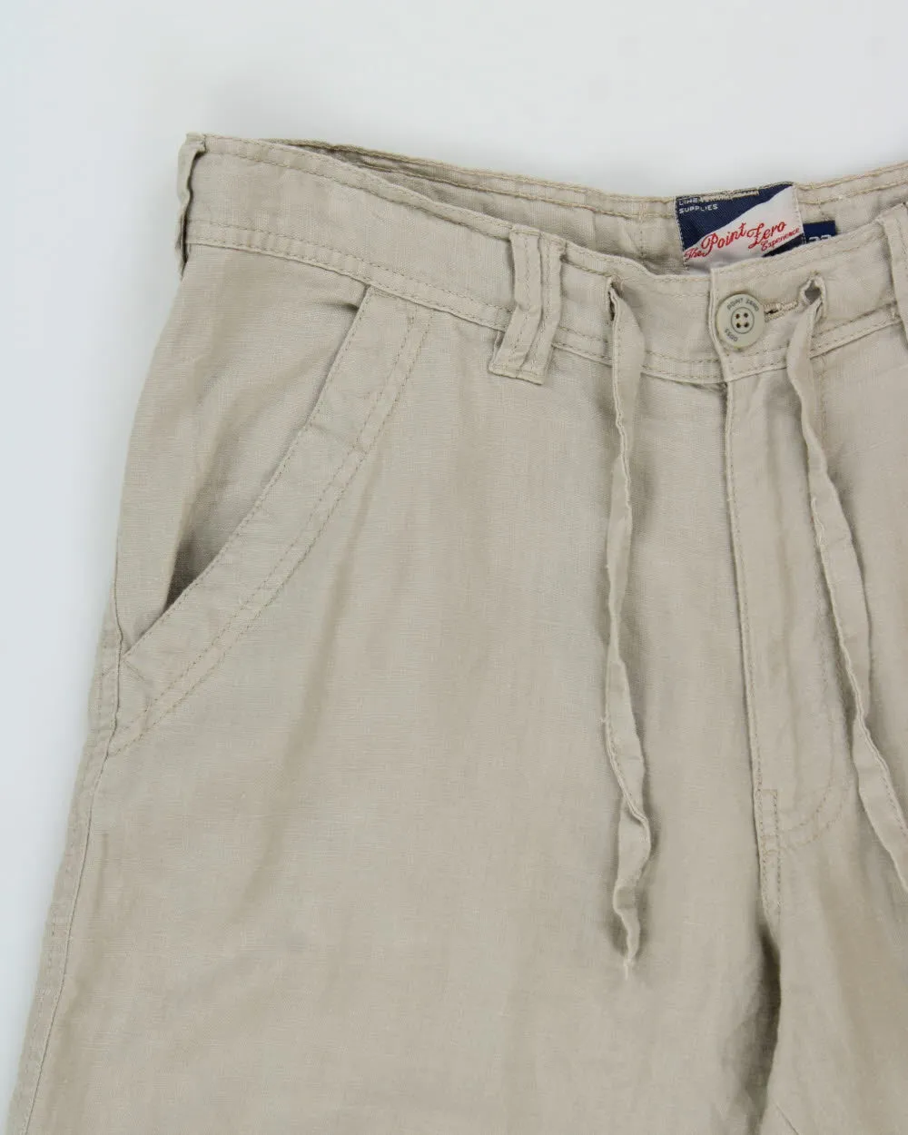 Vintage Y2K 2000s Point Zero Linen Drawstring 2-in-1 Trousers - W34 L33 sold by Rokit product image thumbnail 3