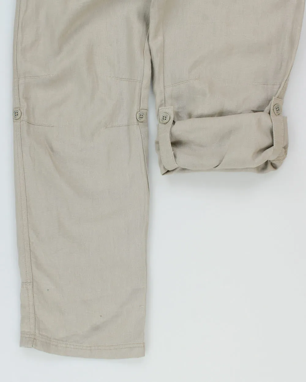 Vintage Y2K 2000s Point Zero Linen Drawstring 2-in-1 Trousers - W34 L33 sold by Rokit product image thumbnail 5