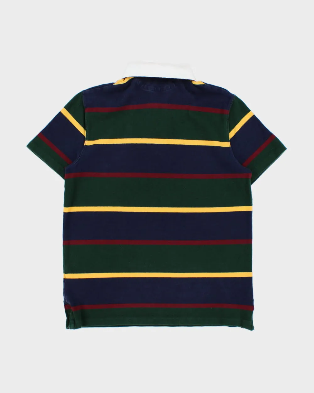 Vintage Polo Ralph Lauren Rugby Bear Striped Custom Slim Fit Short Sleeve Polo Shirt - M sold by Rokit product image thumbnail 2