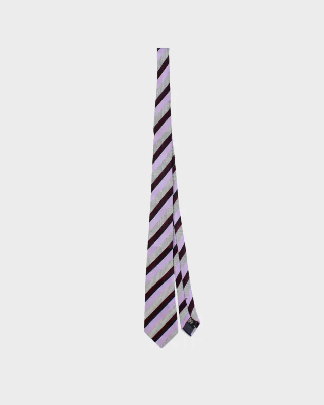 Vintage Ermenegildo Zegna Pattern Striped Silk Tie made by Rokit