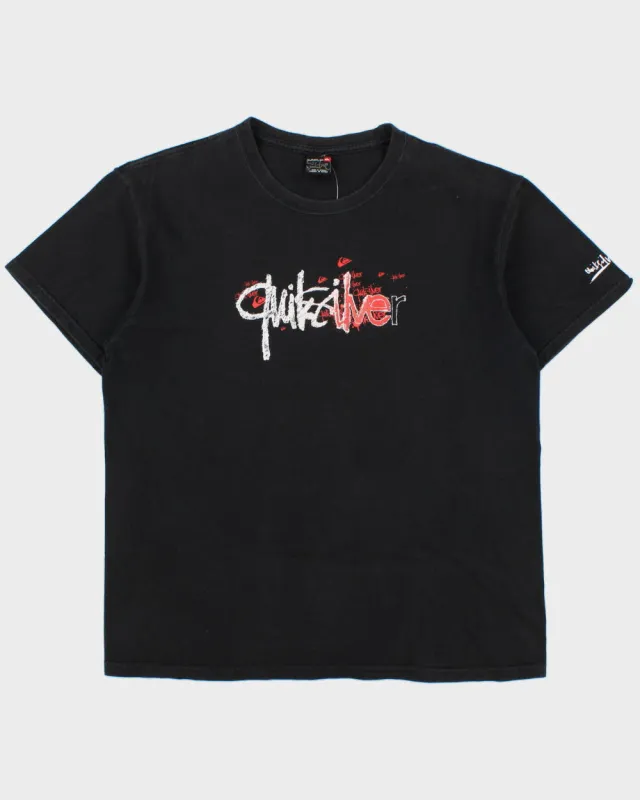 Vintage Y2K 00s Quiksilver Heavyweight Spell Out Crewneck T-Shirt - L made by Rokit