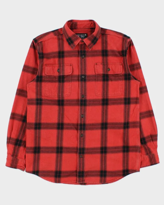Vintage Carhartt Buffalo Plaid Loose Fit Long Sleeve Flannel Shirt - M made by Carhartt