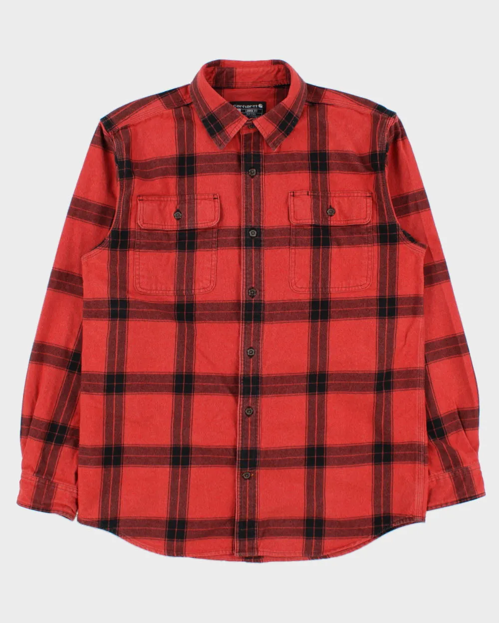Vintage Carhartt Buffalo Plaid Loose Fit Long Sleeve Flannel Shirt - M sold by Rokit
