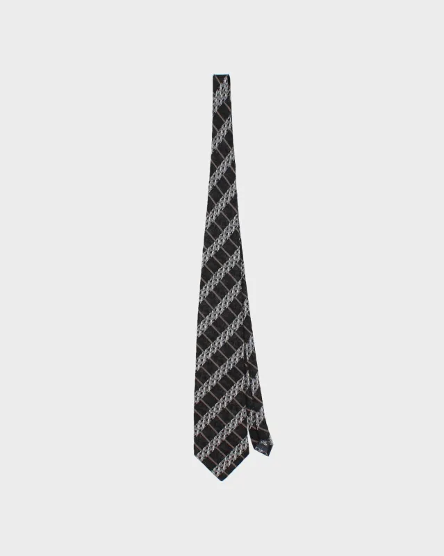 Vintage 1980s Christian Dior Monsieur Patterned Silk Tie made by Dior