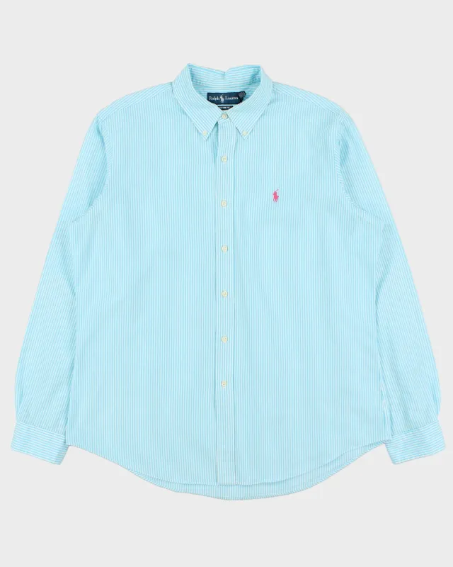 Vintage Y2K 00s Ralph Lauren Striped Custom Fit Long Sleeve Shirt - XL made by Ralph Lauren