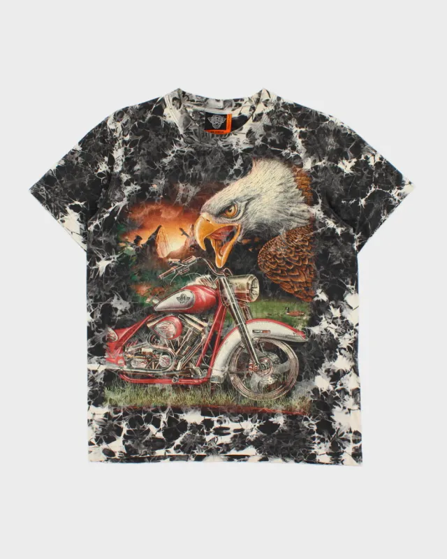 Vintage Rock Eagle Heavyweight Tie-Dye Single Stitch USA Crewneck T-Shirt - M made by Rokit