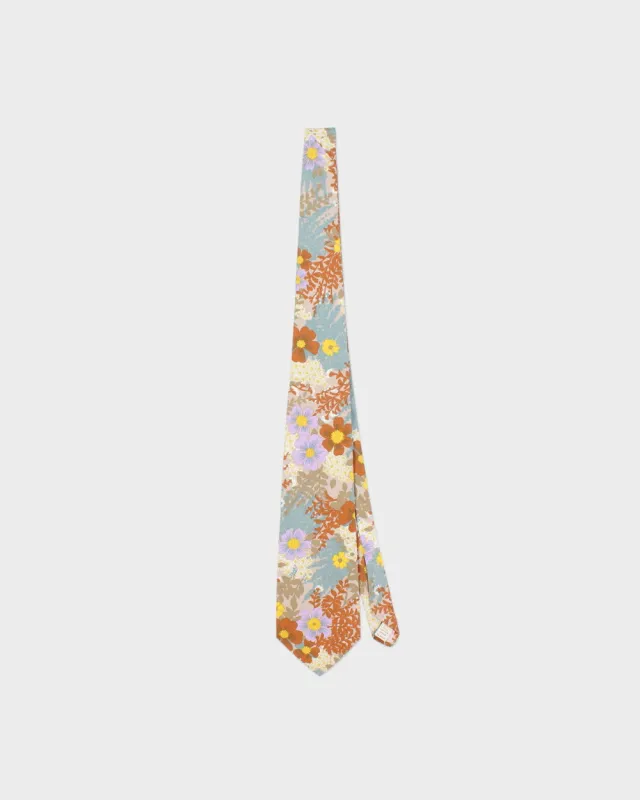 Vintage 1980s Lanvin Paris Floral Patterned Tie made by Lanvin