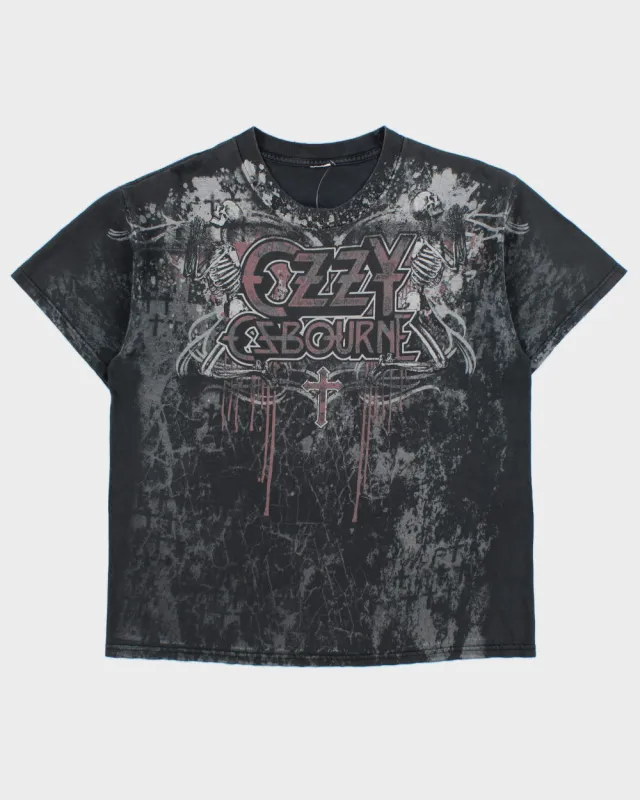 Vintage Y2K 00s Ozzy Osbourne Black Sabbath Heavyweight Graphic Crewneck T-Shirt - L made by Rokit