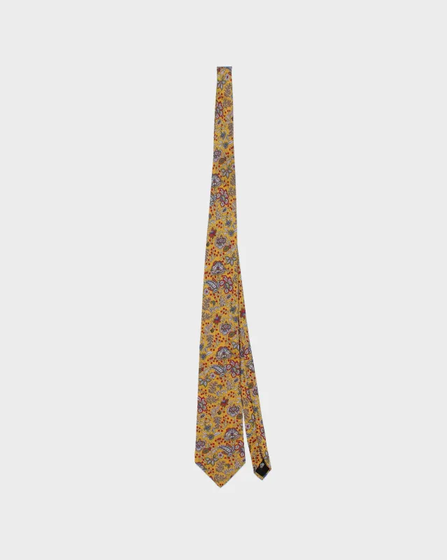 Vintage 1980s Yves Saint Laurent Paisley Silk Tie made by Yves Saint Laurent