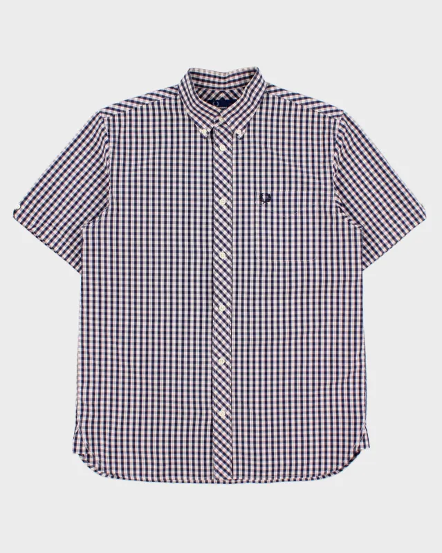 Vintage Fred Perry Plaid Classic Short Sleeve Shirt - M made by Fred Perry