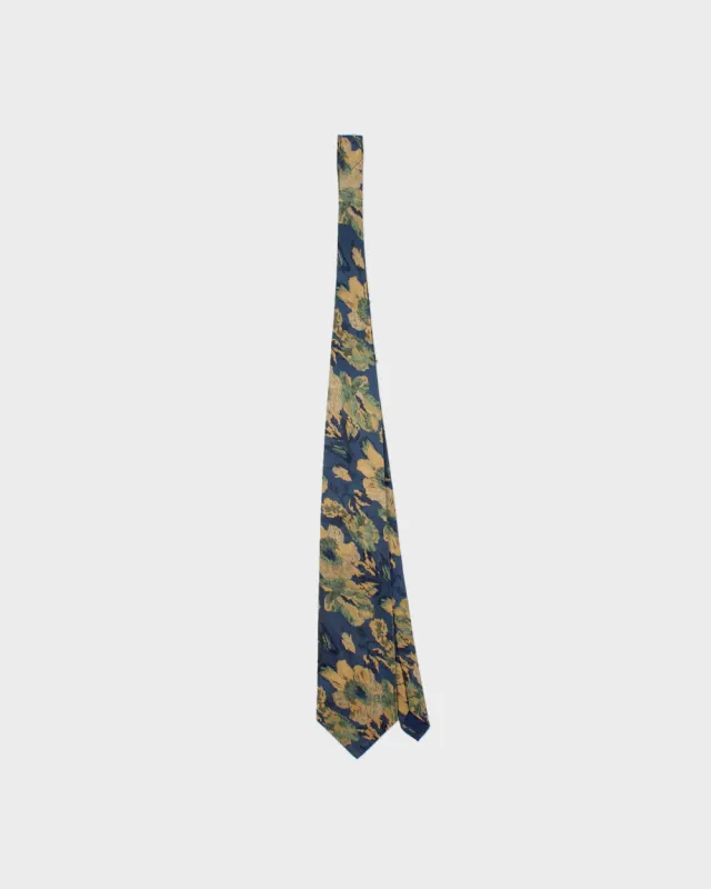 Vintage 1990s Balenciaga Floral Tapestry Patterned Silk Tie made by Balenciaga