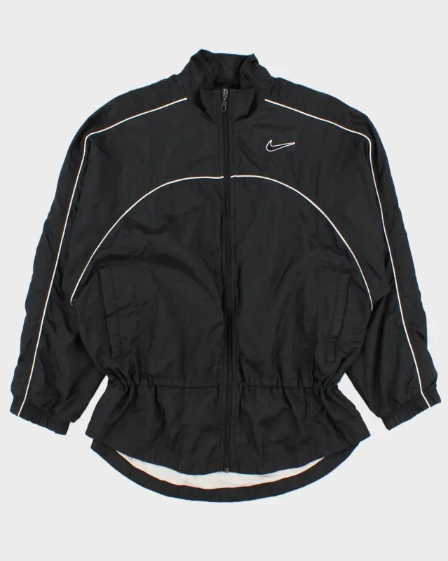 Vintage 1990s Nike Women's Big Swoosh Soft Shell Adjustable Showerproof Jacket - M made by Nike