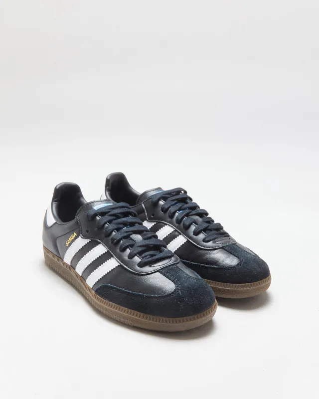 DS Adidas Samba Black Leather Trainers - UK6 made by Adidas