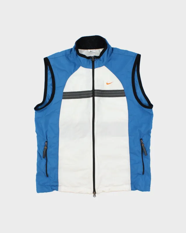 Vintage 1990s Nike Women's Two-Tone Soft Shell Gilet - L made by Nike