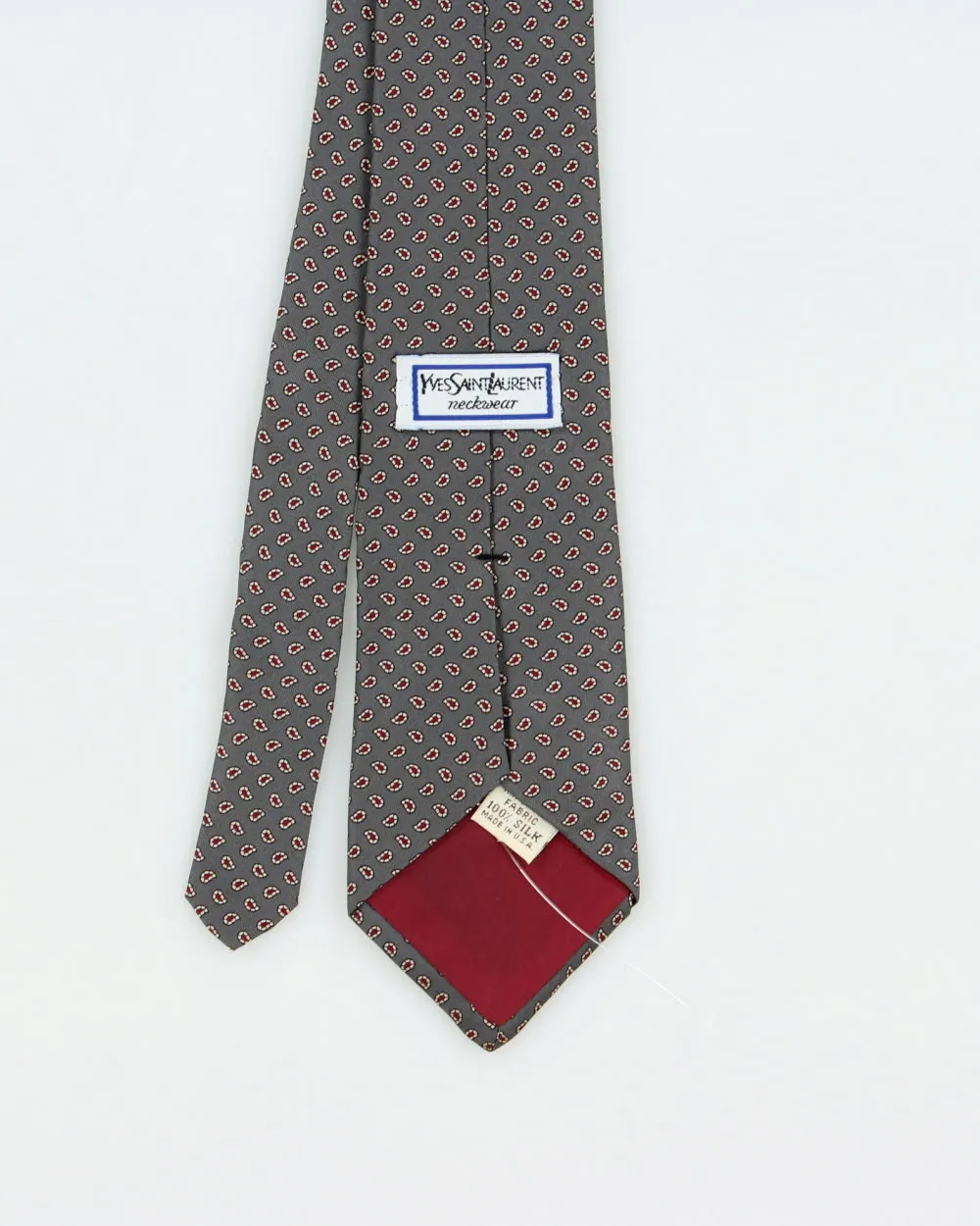 Vintage 1980s Yves Saint Laurent Made In USA Silk Tie sold by Rokit product image thumbnail 3