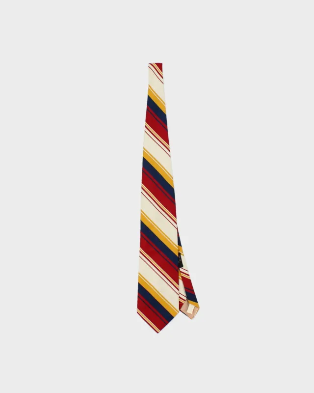 Vintage 1970s Yves Saint Laurent Striped Pattern Tie made by Yves Saint Laurent