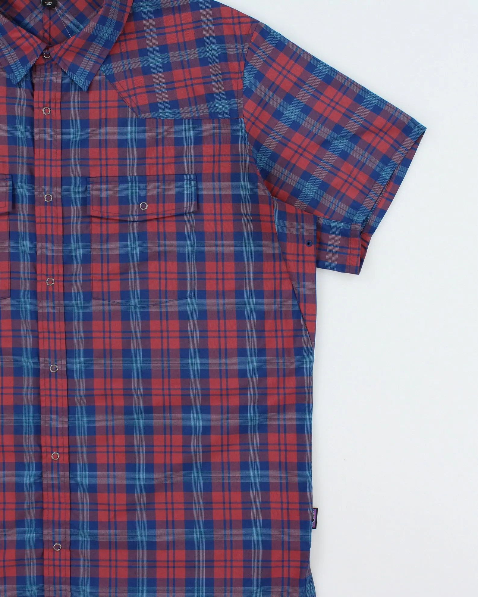 Vintage Patagonia Plaid Snap Button Short Sleeve Hiking Shirt - XL sold by Rokit product image thumbnail 3