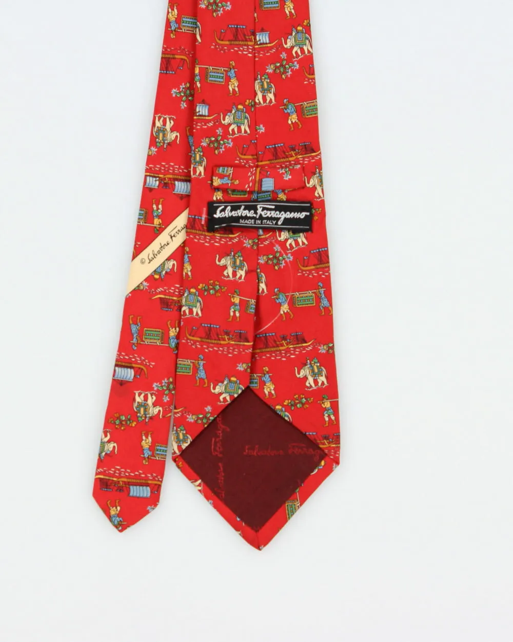 Vintage 1990s Salvatore Ferragamo Patterned Silk Tie sold by Rokit product image thumbnail 3