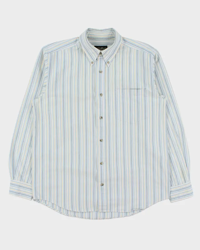 Vintage Y2K 00s Eddie Bauer Striped Relaxed Fit Long Sleeve Shirt - made by Eddie Bauer