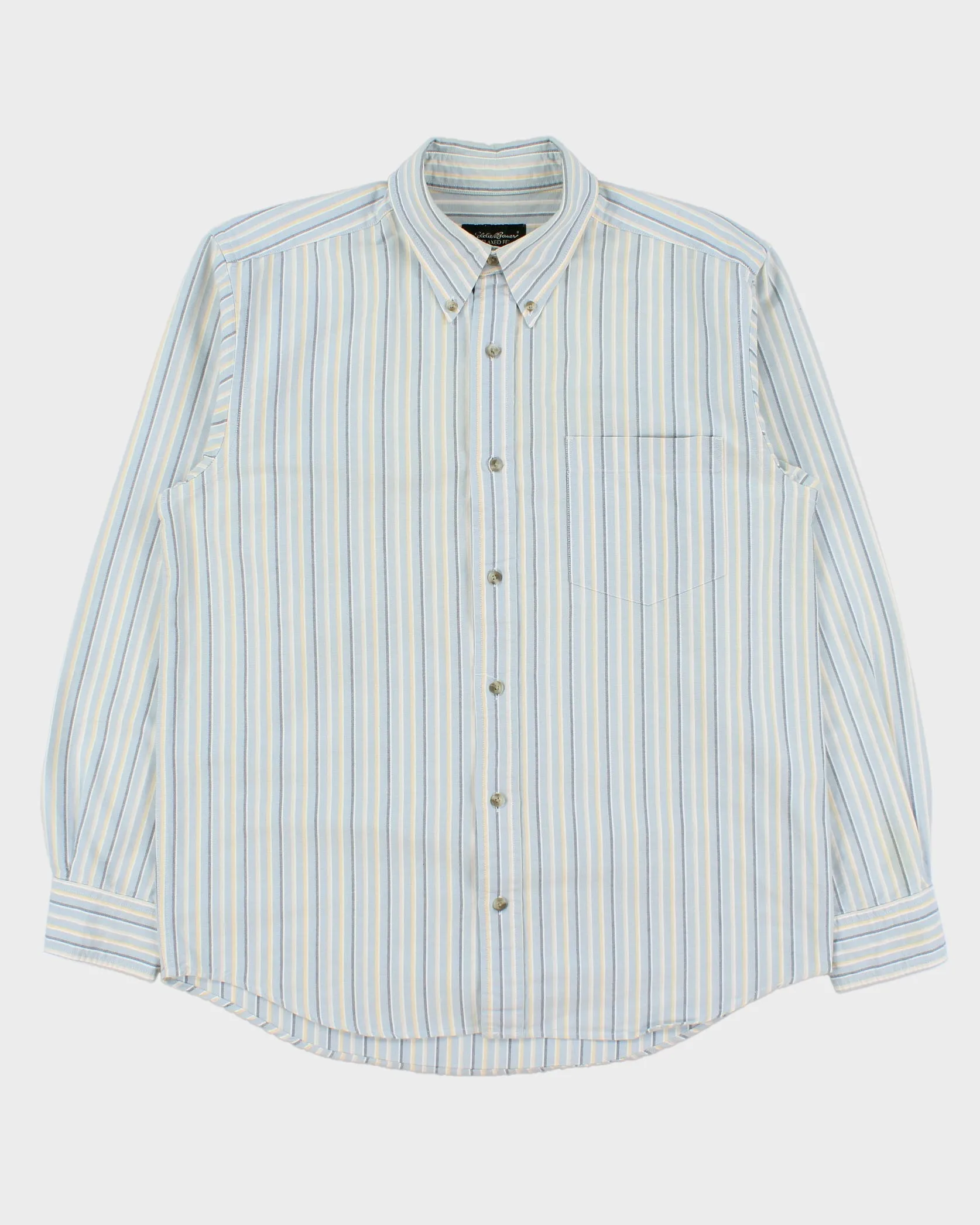 Vintage Y2K 00s Eddie Bauer Striped Relaxed Fit Long Sleeve Shirt - sold by Rokit