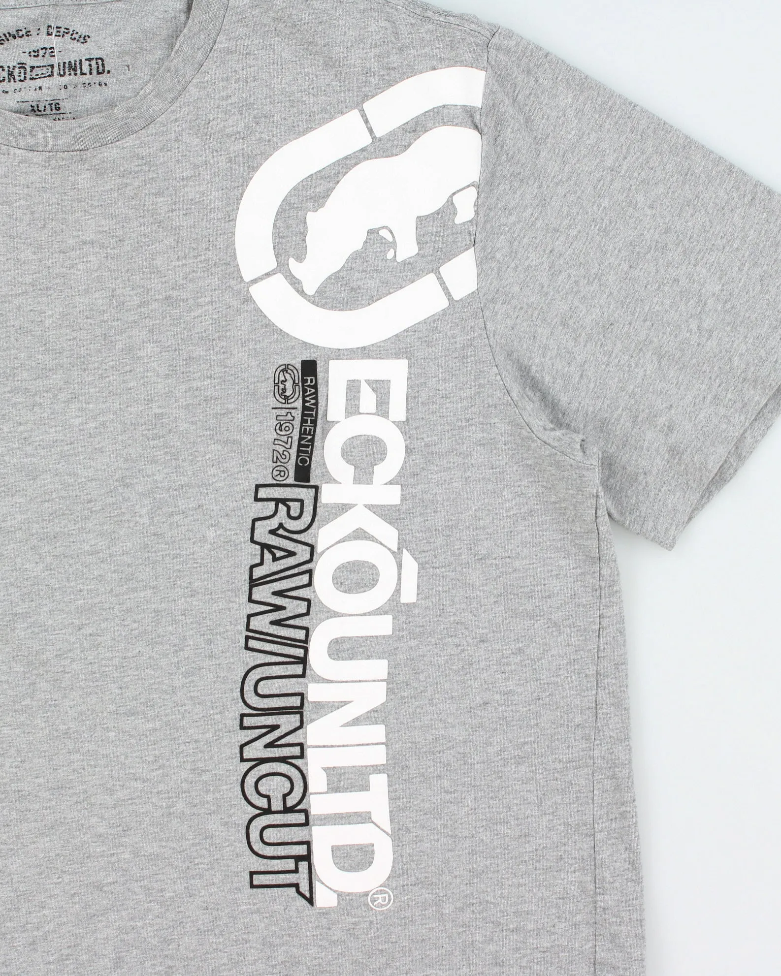 Vintage Y2K 00s Ecko UNLTD Grey Marl Heavyweight Crewneck T-Shirt - XL sold by Rokit product image thumbnail 4