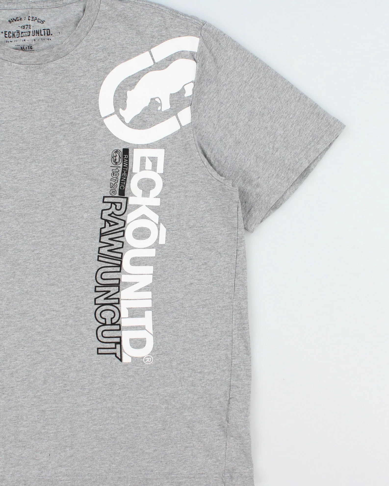 Vintage Y2K 00s Ecko UNLTD Grey Marl Heavyweight Crewneck T-Shirt - XL sold by Rokit product image thumbnail 3
