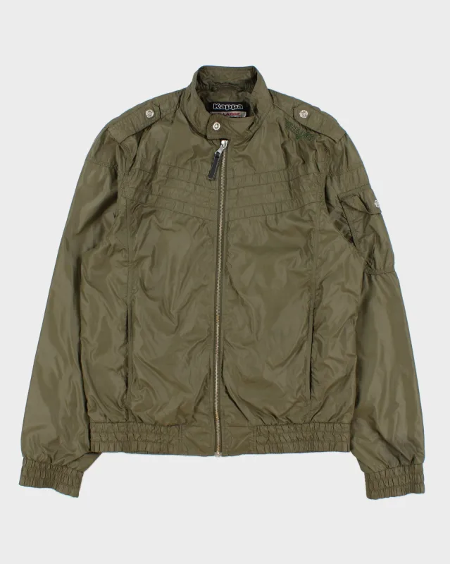 Vintage Y2K 00s Kappa Khaki Italia Soft Shell Cafe Racer Bomber Jacket - XL made by Kappa