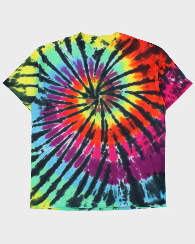 Vintage Liquid Blue Heavyweight Tie-Dye Crewneck T-Shirt - XXL made by Rokit