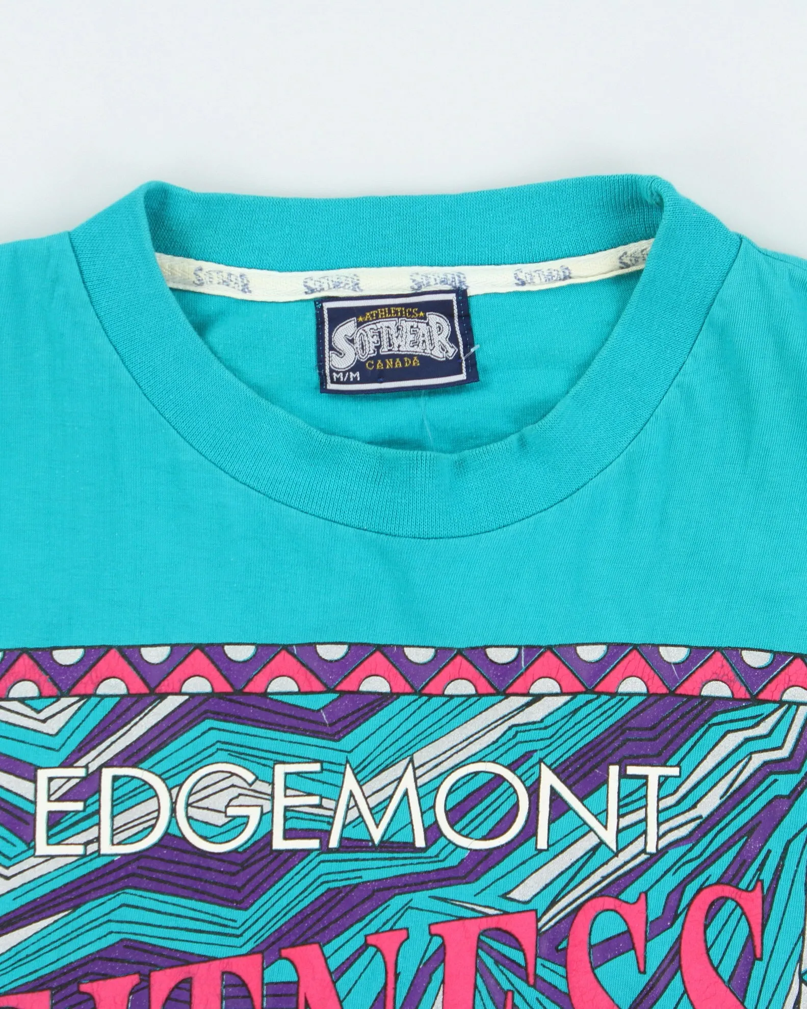 Vintage 1992 Edgemont Fitness Challenge Heavyweight Single Stitch Softwear Ath. Made In Canada Crewneck T-Shirt - M sold by Rokit product image thumbnail 5