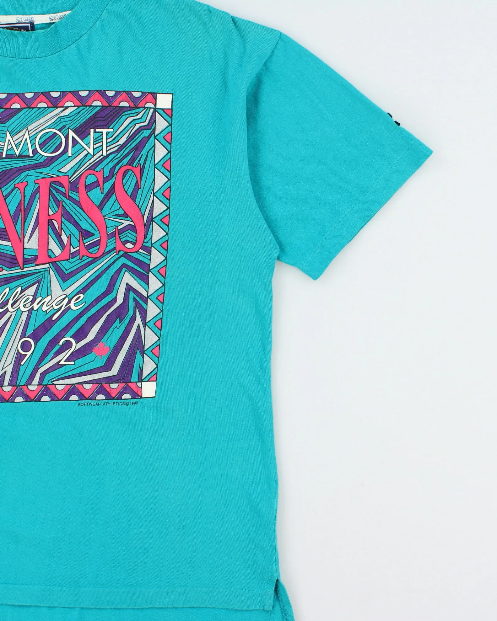 Vintage 1992 Edgemont Fitness Challenge Heavyweight Single Stitch Softwear Ath. Made In Canada Crewneck T-Shirt - M sold by Rokit product image thumbnail 3