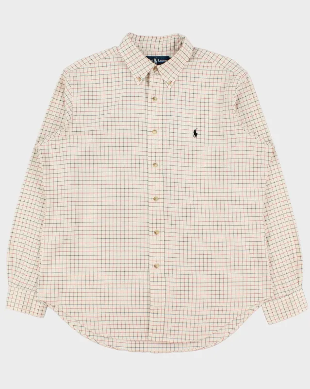 Vintage Y2K 00s Polo Ralph Lauren Windowpane Check Classic Fit Long Sleeve Shirt - L made by Ralph Lauren