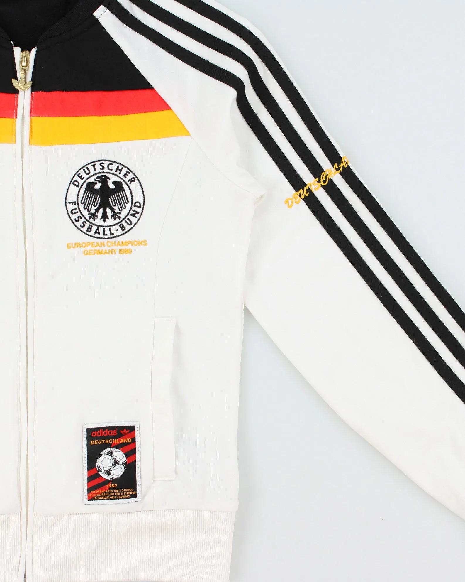 Vintage 2008 Y2K Adidas Originals Women's Germany 1980 European Champions Revisit Track Jacket - XS sold by Rokit product image thumbnail 3