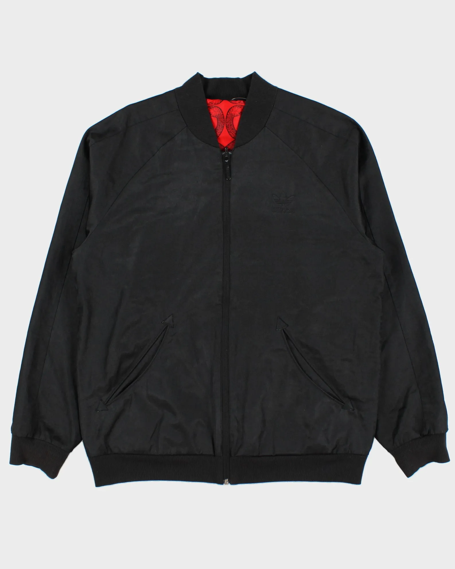 Vintage Adidas Originals 2013 Year of The Snake Reversible Satin Bomber Jacket - M sold by Rokit
