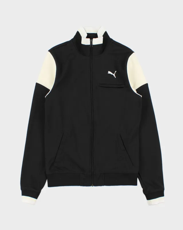 Vintage Puma Black Striped Classic Funnel Neck Track Jacket - S made by Puma