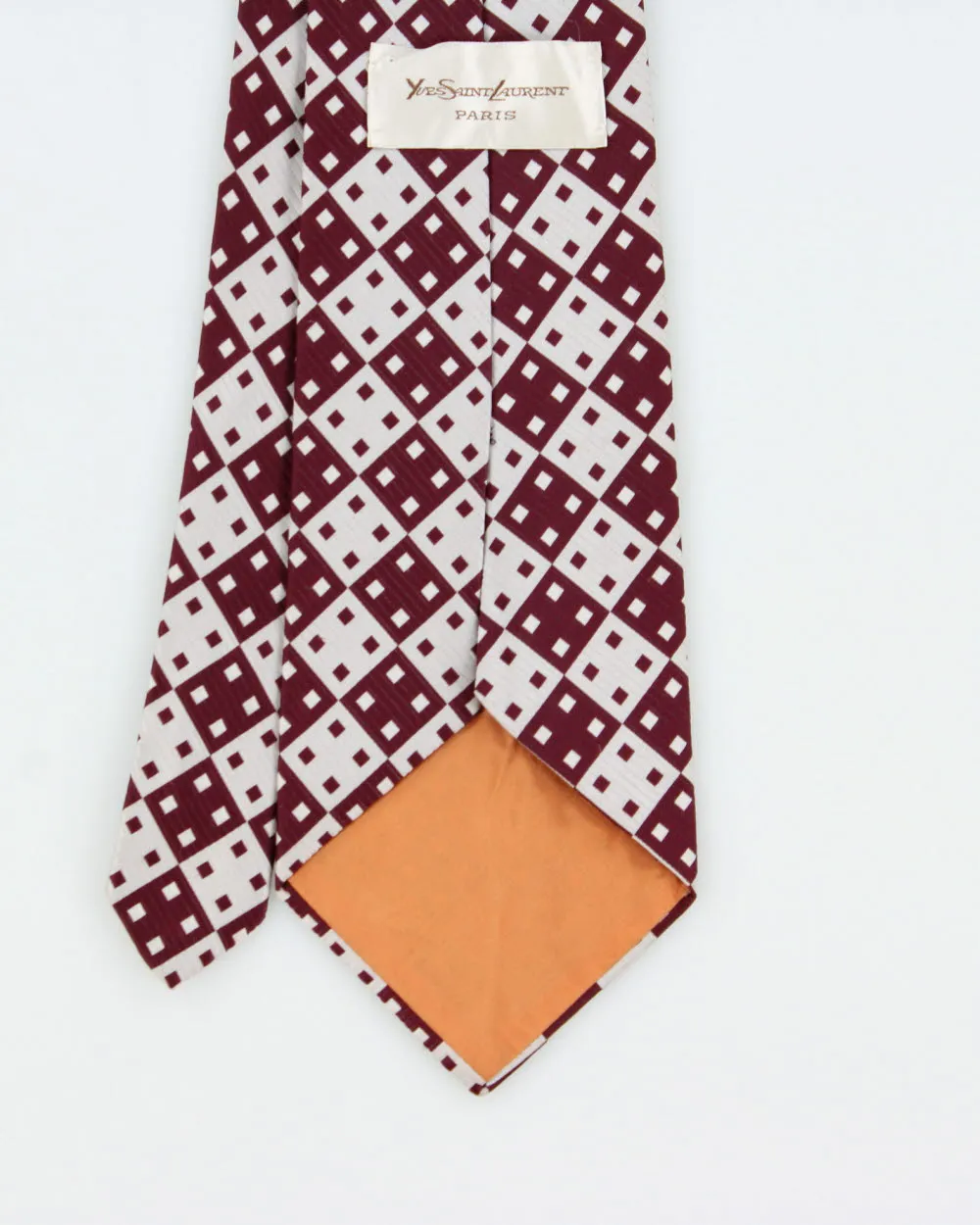Vintage 1970s Yves Saint Laurent Check Pattern Tie sold by Rokit product image thumbnail 3